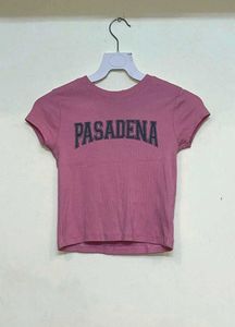 🌸 PINK CROP TOP - TEE (SUPER CITE PASADENA) 🌸