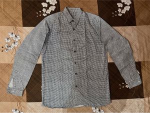 Relaxed Fit Grey Shirt For Men