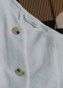 Zara Stylish One-Shoulder White Top