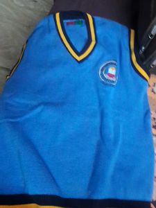 Blue V-Neck Sweater Vest