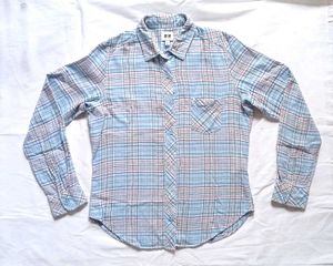 Light Blue Plaid Button-Up Shirt 🩵