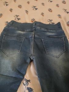 High-Waisted Blue Denim Jeans