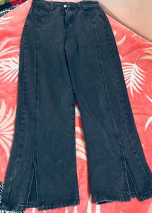 Stylish Black Wide Leg Jeans