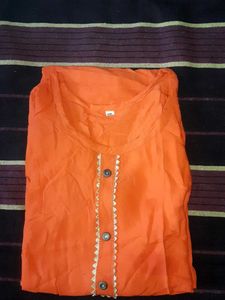 Vibrant Orange Kurta