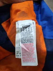 Blue Two-Tone Hooded Jacket
