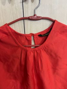 Orange Top For Casual Wear Or Office