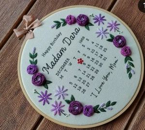 Calendar Themed Birthday Hoop