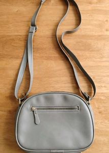 Gray Crossbody Bag with Bow