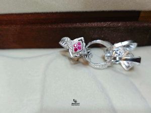 Exquisite Ruby &amp; Pure Silver Toe Rings