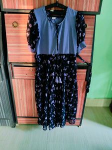 Beautiful Floral Print Ethnic Gown