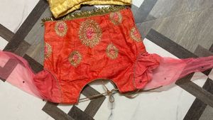 Yellow Embroidered Lehenga Choli Set