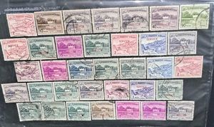 (1950s) 68 PAKISTAN stamps on album page