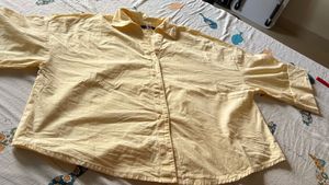 Yellow Oversized Button-Up Shirt