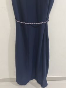 Ateesa Designer Navy Floral Embroidered Suit
