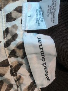 Chick Brown Cardigan with Leopard Print Collar