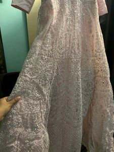 heavy pink party wear gown