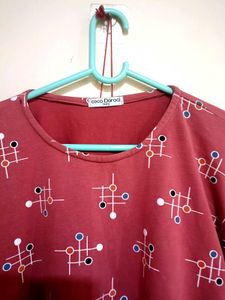 Chic Printed Short Sleeve Top