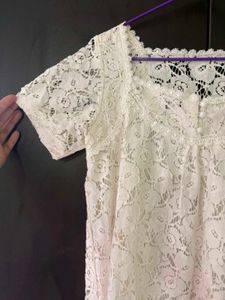 Elegant White Lace Top
