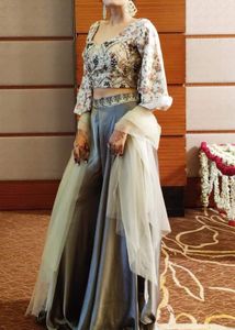 Designer-Inspired Sage Green Lehenga Set