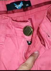 Peach Colour Pant For Women .