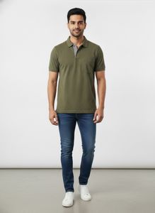 Men's Calvin Klein Olive Green Polo Shirt