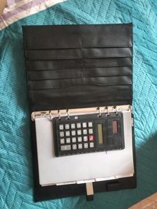 Leather Organizer with Calculator