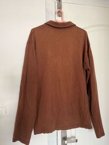 Classic Brown Quarter Zip Pullover