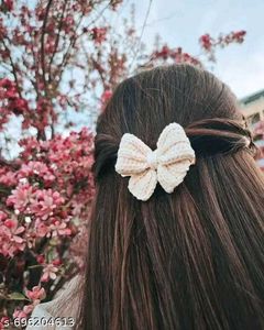 Handmade Crochet hair clip combo of 2