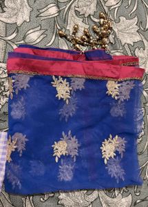 Pink and yellow silk lehenga set