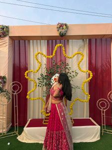 Sequinze Vibrant Pink Lehenga Choli Set