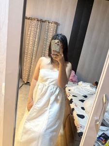 Strapless White Maxi Dress❤️🎀🦋