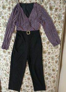 Sparkling Purple & Black Jumpsuit
