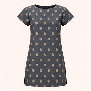 Elegant Gold Print Kurta
