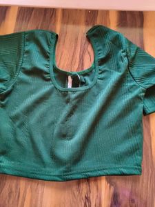 Emerald Green Textured Blouse