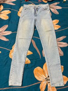 Light Wash High-Waisted Skinny Jeans