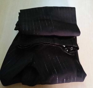 Striped Dark Brown  Pants