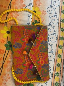 Boho Embroidered Clutch Bag