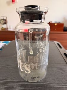 New Glass Pitcher with Cityscape Design