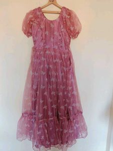 pink full frock