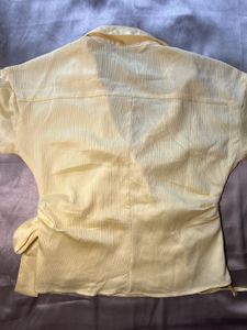 glitchez Shirt Collar Wrap Top