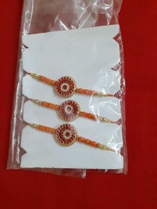 Set of 3 Beaded Rakhi Bracelets