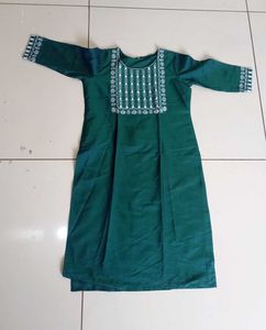 Elegant Embroidered Teal Kurta
