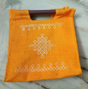 🧡Rangoli Jute Bag