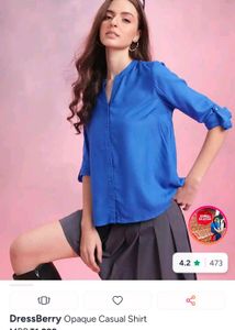 Stylish Blue Casual Shirt