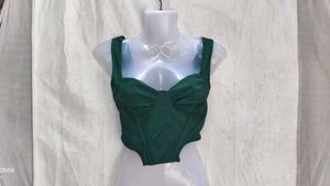 776. Emerald Green Corset Top
