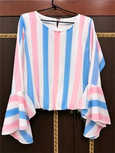 Striped Bell Sleeve Top