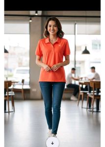 Puma Orange Polo T-Shirt