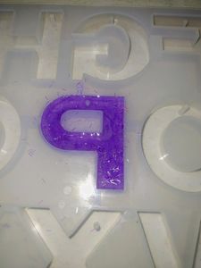 Resin Alphabet Keychain
