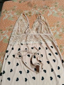 Cute Heart Print Nightgown