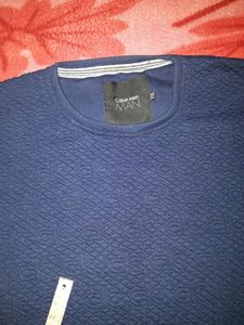 Calvin Klein Men's Navy Textured Sweatshirt